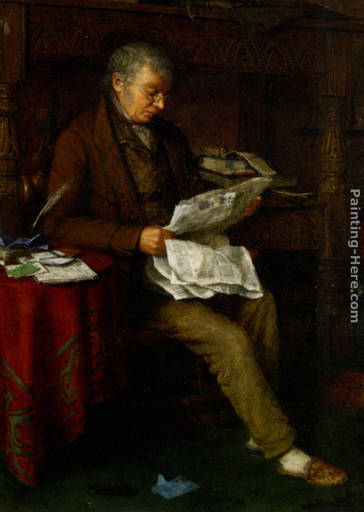 Charles Spencelayh Reading the Standard